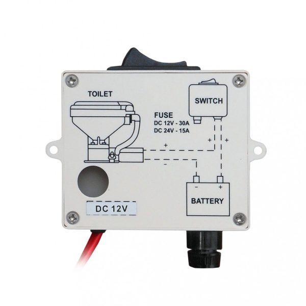 Marine Electric Toliet Momentary On-Off Push Button Switch Box