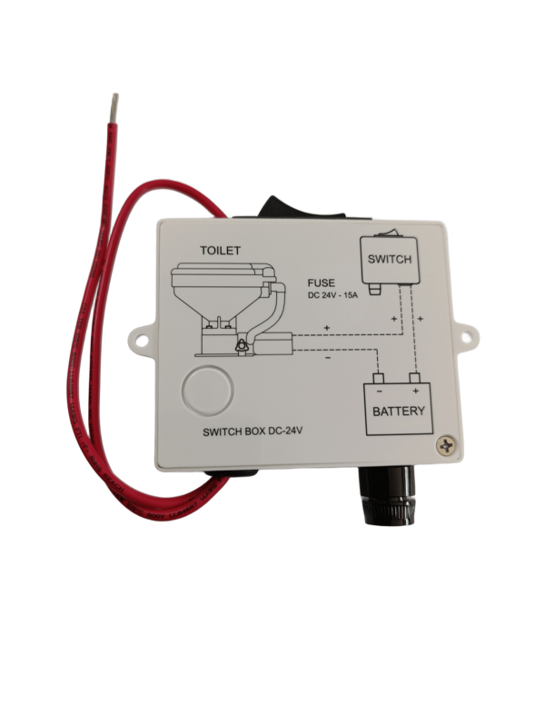 TMC Marine Electric Toliet Momentary On-Off Push Button Switch Box for Boats 24V