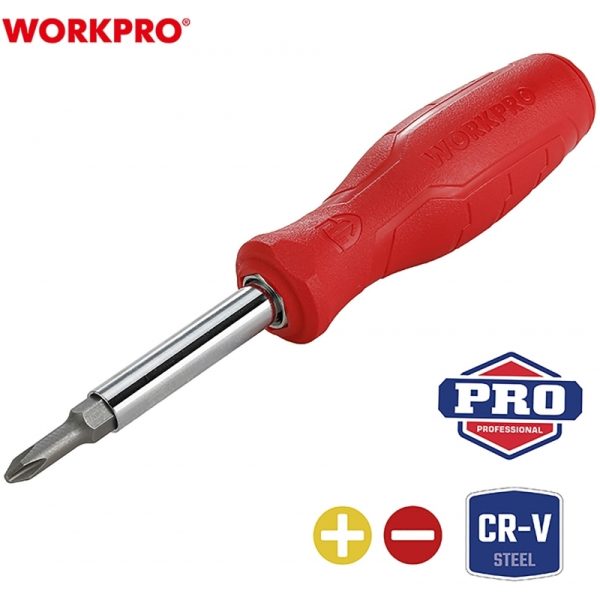 WORKPROP 6-In-1 Lighted Screwdriver WP221066